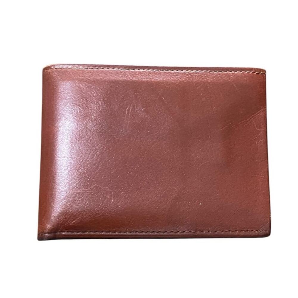 Vintage1950s Rolfs Brown Leather Wallet India Calf Bifold Insert 1958 Calendar